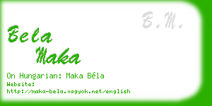 bela maka business card
